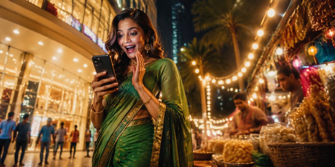 Indian woman playing Andar Bahar responsibly
