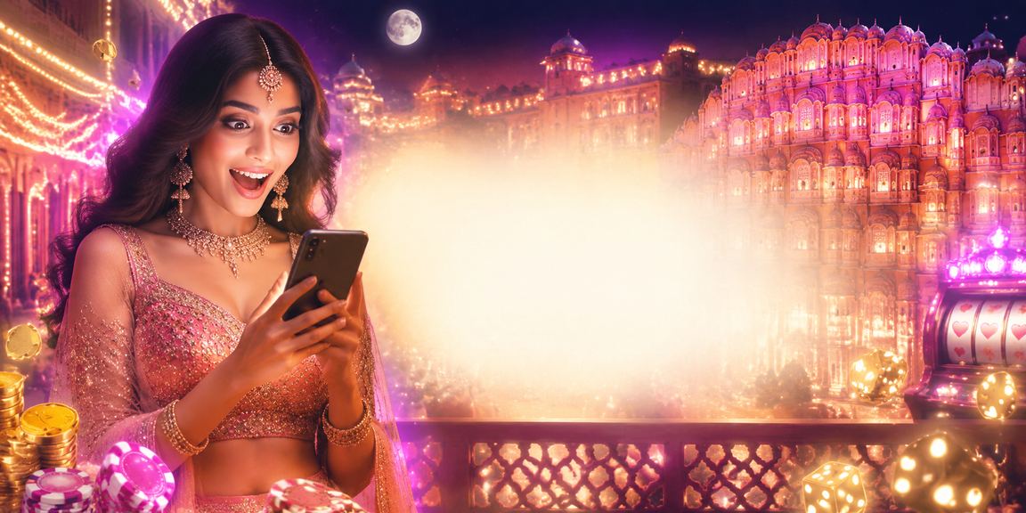 Teen Patti card game on mobile device in Jaipur with Bollywood style